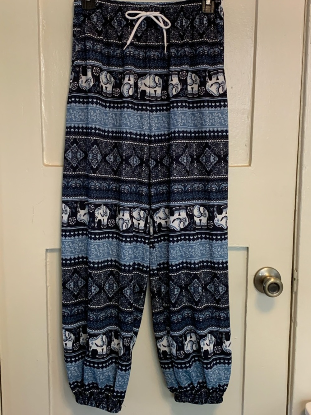 Jogger Style Lounge Pants with Pockets Drawstring and Elastic Waist Boho